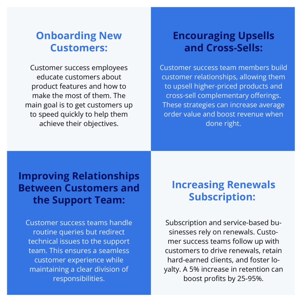 Customer Success Team Responsabilities